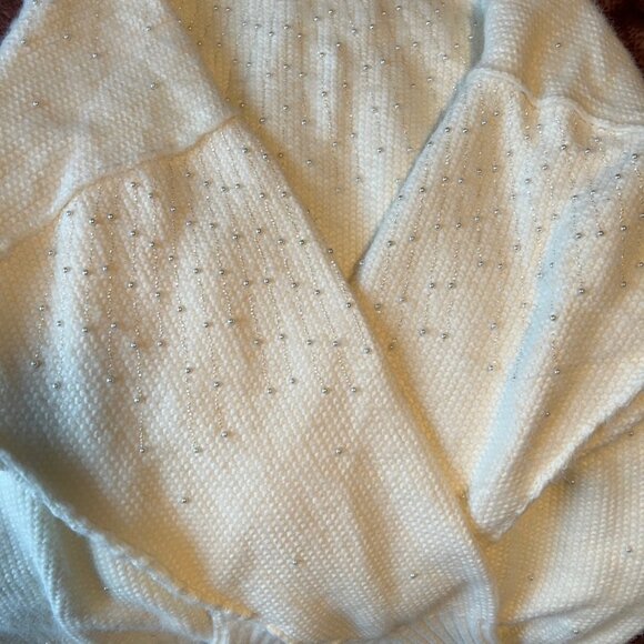 Free People Ivory Chart The Stars Sweater size Large NWT - Picture 8 of 13